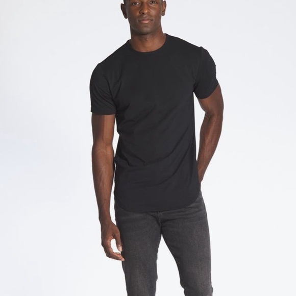 Cuts Shirt Mens Large Black Pyca Pro Elongated Athletic Short Sleeve Tee - Picture 2 of 8